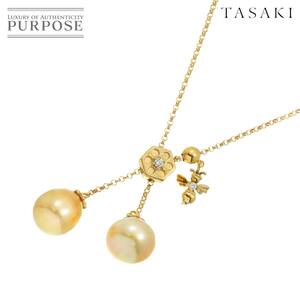 タサキ TASAKI バロック真珠 ダイヤ 0.04ct ネックレス 52cm K18 YG 750 パール 田崎真珠 Baroque Pearl Necklace 90231605