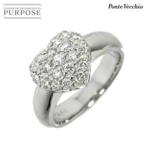 ポンテヴェキオ Ponte Vecchio 7号 リング ダイヤ 0.50ct K18 WG ホワイトゴールド 750 指輪 ハート Diamond Ring 90233051