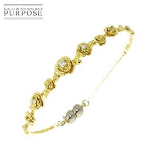  diamond 0.103ct/0.08ct bracele 15.5cm K18 YG yellow gold 750 Diamond Bracelet 90232742