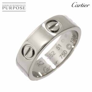 カルティエ Cartier ラブ #51 リング K18 WG ホワイトゴールド 750 指輪 LOVE Ring 90234048