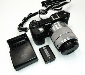 ■ SONY-nex６ミラーレス一眼カメラ・レンズ・充電器・バッテリー・現状使用中・買い換えの為売却・即使用出来ます・便利なWiFi機能付き■