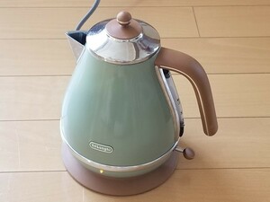 [USED* free shipping ]te long giDeLonghi Aiko na* Vintage collection electric kettle KBOV1200J-GR ( olive green )