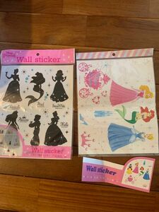 ディズニー　 ステッカー　wall sticker お姫様　中古