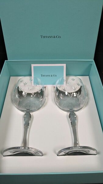 新品　TIFFANY ワイングラス ペアグラス　 箱入り