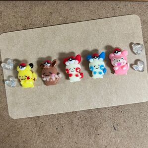 3dネイルパーツ【ゆるかわ ポケモン モンスターボールのっけ 痛ネイル】