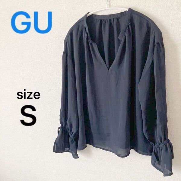 ◆GU ◆トップス 長袖 ◆ブラウス シアー ◆Sサイズ