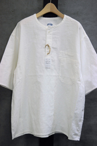 未使用 ARMY TWILL (アーミーツイル) COTTON / LINEN SLAB H/S HENLEY SHIRT / L / 白 / スラブ綿 リネン ヘンリーネックシャツ