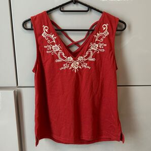 one way ワンウェイ ノースリーブ トップス ボルドー