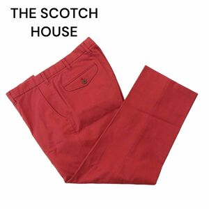 THE SCOTCH HOUSE スコッチハウス 通年 ストレッチ カラー★ スラックス パンツ Sz.85　メンズ 赤　A4B02710_5#R