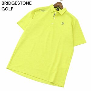 22SS★ BRIDGESTONE GOLF ブリヂストン ゴルフ 春夏 吸汗速乾 UVカット 半袖 ポロシャツ Sz.M　メンズ　A4T06297_6#A