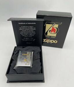 zippo ジッポー 75Years 1932-2007 シルバー オイルライター 喫煙具 喫煙グッズ 