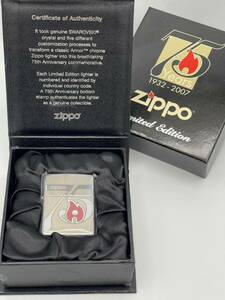 ZIPPO ジッポー オイルライター 75Years 75周年 喫煙具 1932-2007 Limited Edition 箱付き 2007年製