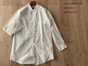 新品 COMME CA ISM コムサイズム メンズ 綿 ショートポイント ロング シャツ ワイシャツ Mサイズ ホワイト