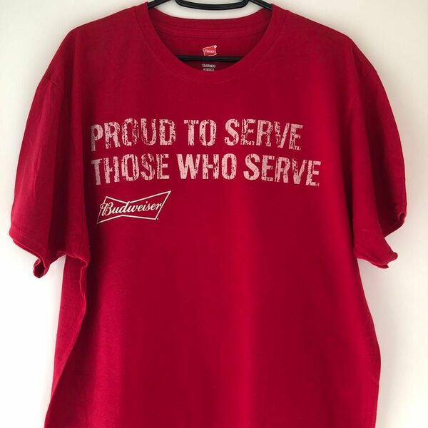 Budweiser バドワイザー　Tシャツ　赤X L PROUD