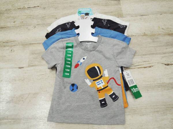 H-002-2【新品】 PekkLe ペックル 男の子 半袖 Tシャツ 4枚セット【18M】77.5〜83.8cm