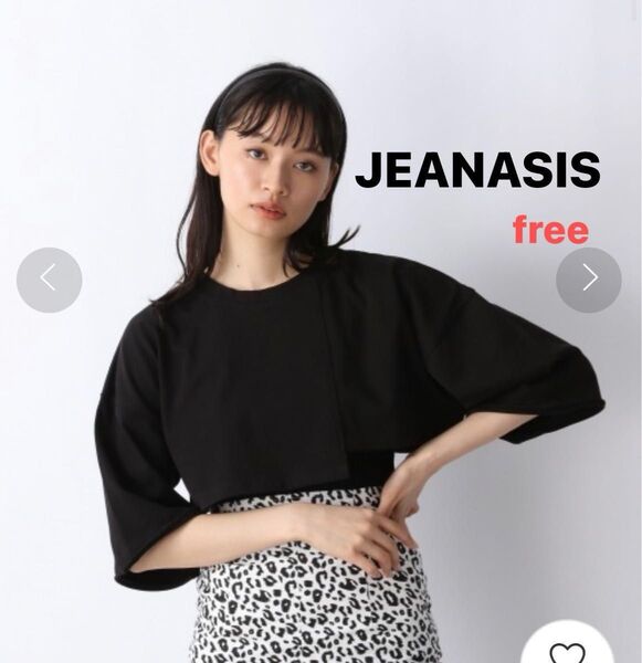美品 JEANASIS キリカエアシメクロップドT Tシャツ