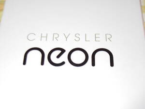  beautiful goods *1996 year * Chrysler Neon main catalog W