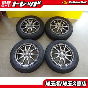 アクア フィット ダンロップ エナセーブ EC204 175/65R15 中古アルミ 5.5J +45 4H100 フィールダー ヴィッツ ポルテ スイフト キューブ 埼