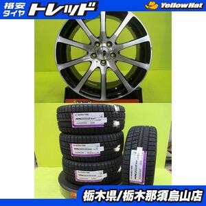 215/45R17 新品輸入冬タイヤ付き 2023年製 ブラポリ アルミ 7.0J 17 5/100 +48 プリウス ウィッシュ インプレッサ レガシィ