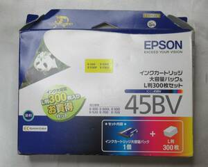 【推奨使用期限切れ、未開封品】EPSON / エプソン　ICCL45BV　純正　パンダ　インクカートリッジ　大容量パック&L判300枚セット