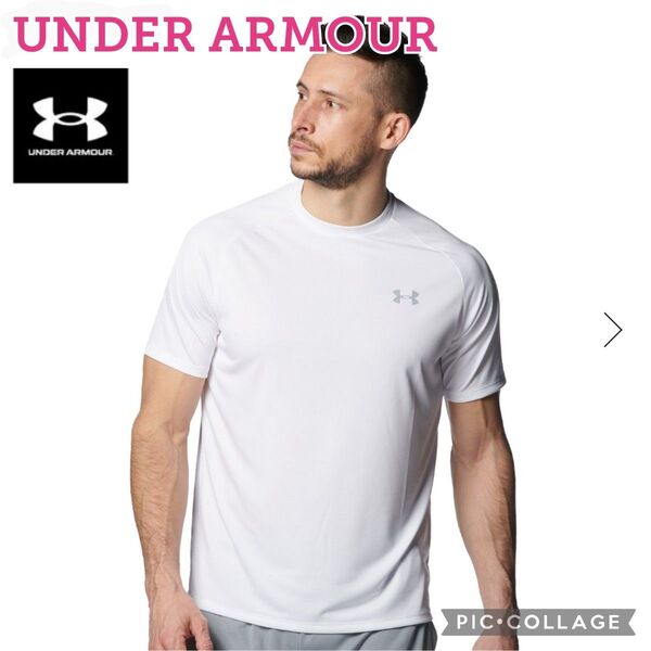 ■新品【UNDER ARMOR】UAテック ショートスリーブTシャツ2.0、ホワイト、白