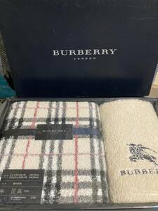 ★未使用保管品　バーバリーBURBERRY　フェイスタオル1枚　ウォッシュタオル1枚　★