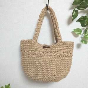 139 麻ひもバッグ ハンドメイド 麻紐バッグ