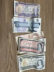 カナダドル　旧紙幣　硬貨　216.2ドル分　