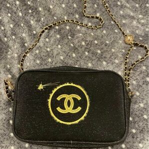 本日のみ！シャネル　ノベルティ CHANEL ショルダーバッグ ノベルティ ブラック チェーンショルダーバッグ