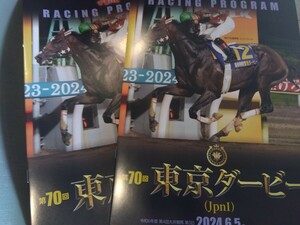 * free shipping * large . horse racing place [ no. 70 times Tokyo Dubey (Jpn1)] Racing Program 2 pcs. / Tokyo City horse racing (TCK)re- Pro / Nakamura Anne 