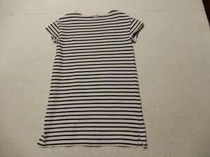 [ free shipping ]o-si bar :ORCIVAL: made in Japan! navy blue × white : border bus k ground : tunic OK One-piece * size 1