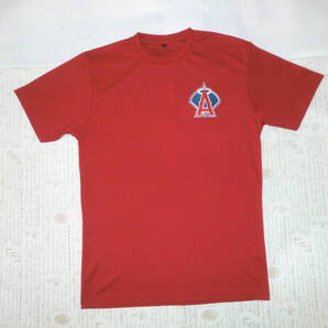 【新品無名品】送料無料 ロサンゼルス・エンゼルス 非公式 Tシャツ シンボルマーク刺入 サイズ レッド 52-601H