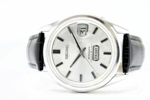 584　SEIKO SEIKOMATIC 35JEWELS AT　　6218-8010　　セイコー マチック 35石 ホワイト文字盤 機械式 自動巻き メンズ 腕時計 ビンテージ