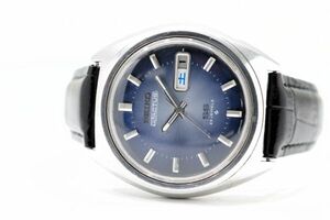 594　SEIKO 5 ACTUS SS 23JEWELS　6106-7520　セイコー ファイブ アクタス デイデイト 23石 ブルー文字盤 機械式 自動巻き メンズ 腕時計