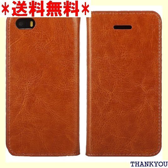 アイフォン iphone 5/5s/SE 第1世代 2 し マグネットなし 軽量 手作り 耐久性 ライトブラウン 40