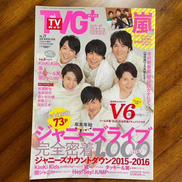 TVガイド+ Vol.21 雑誌　V6 嵐 KinKiKids タッキー&翼 関ジャニ∞ ジャニーズライブ完全密着