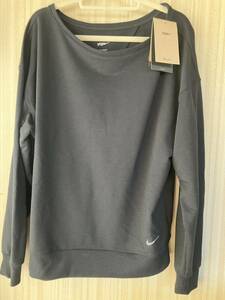 ! new goods tag attaching Nike NIKE the back side slit design light weight sweat sweatshirt regular price 9,130 jpy black L jersey yoga 