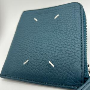[ eminent ...] ultimate beautiful goods mezzo n Margiela Zip compact purse wrinkle leather gray n leather 