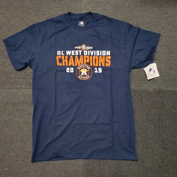アメリカ直輸入 MLB ヒューストン アストロズ Tシャツ ロゴ チャンピオン記念 半袖 Mサイズ Locker Room