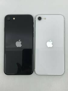1円～ Apple iPhone SE 第２世代 64GB MX9R2J/A 黒 ブラック Simロックあり docomo MHGQ3J/A 白 ホワイト Simフリー 中古本体 ２台セット