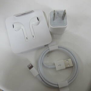 ● 未使用 Apple iPhone 充電器　純正品　充電ケーブル　アダプター　イヤホン　まとめ　激安1円スタート