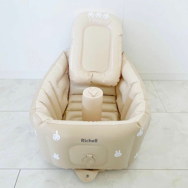 ミッフィーふかふか ベビーバス ステップアップ シンク用 子供用浴槽 椅子 ローチェア 赤ちゃん 新生児 お風呂 沐浴 リッチェル