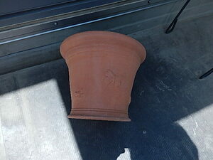 【中古品】ウィッチフォード 植木鉢 バタフライポット 直径24cmサイズ Whichford Pottery