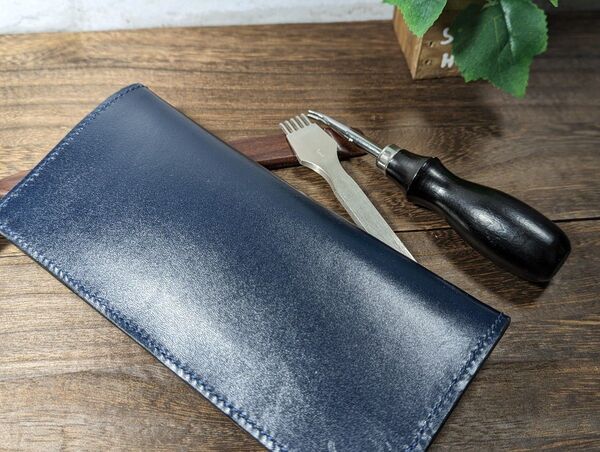 二つ折り長財布 ハンドメイド