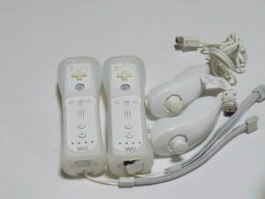 R015【送料無料 即日発送 動作確認済】Wii リモコン ストラップ ジャケット ヌンチャク 2個セット 任天堂 純正 RVL-003 コントローラー　