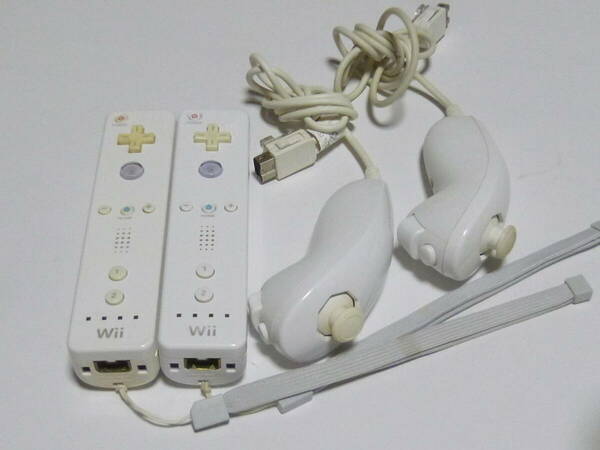 RSN30【送料無料 即日発送 動作確認済】Wii リモコン ストラップ　2個セット 任天堂 純正 RVL-003 白　ホワイト