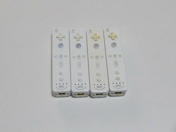 R067【即日発送 送料無料 動作確認済】Wii リモコン　モーションプラス内蔵　4個セット 任天堂　純正品　RVL-036 白 ホワイト コントローラ