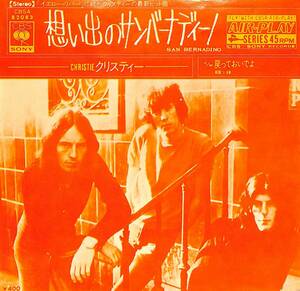 C00188447/EP/クリスティー(CHRISTIE)「San Bernadino 想い出のサンバーナディーノ / Here I Am 戻っておいでよ (1970年・CBSA-82083)」