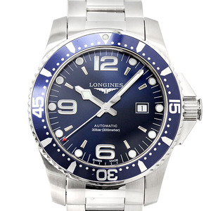  Longines LONGINES Hydro Conquest L3.841.4.96.6 голубой циферблат SS мужские наручные часы самозаводящиеся часы 44mm мужчина нержавеющая сталь 