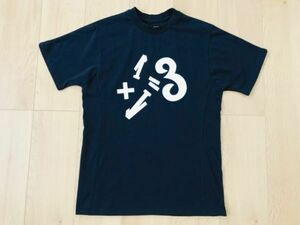 【美品】1PIU1UGUALE3★刺繍プリントTシャツ★黒★JP-S